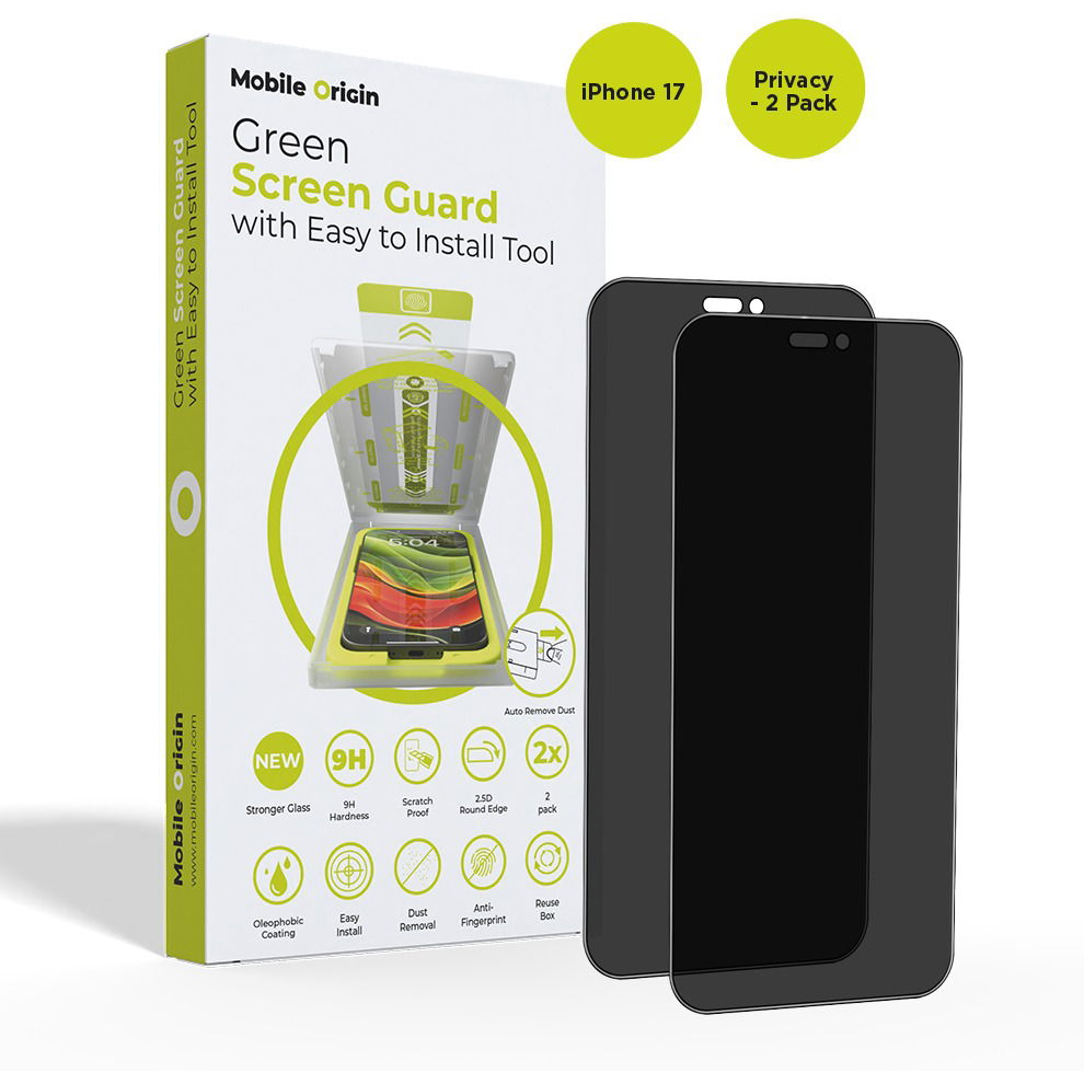 Mobile Origin Screen Guard Privacy With Easy Applicator 2 Pack iPhone 17 üvegfólia (SGA-FP-i17-2pk)