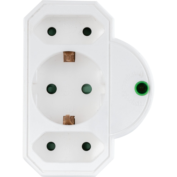 REV Steckdosenadapter 3-fach mit Überspannungsschutz, weiß