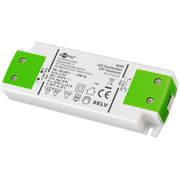 Stejnosměrný transformátor pro LED 40 V (DC)/20 W