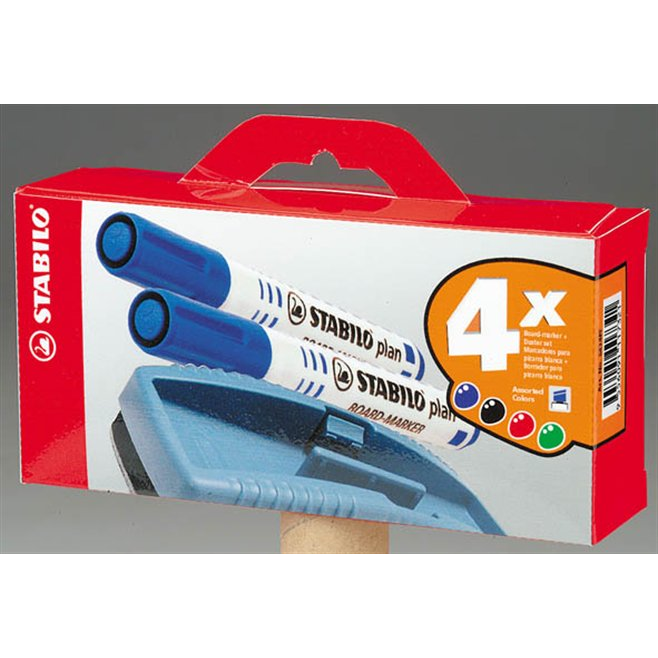 Stabilo Plan 2.5-3.5mm Táblamarker készlet 4 szín (6414PM)