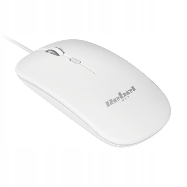 Mouse cu fir Rebel Comp WDM210 alb