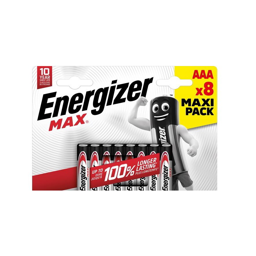Energizer Max Alkaline AAA Ceruzaelem (8db/csomag) (E301530902)