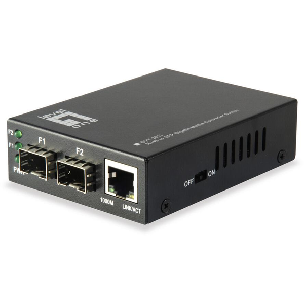 LevelOne GVT-2011 netværksomformer til medie 1000 Mbit/s Grå