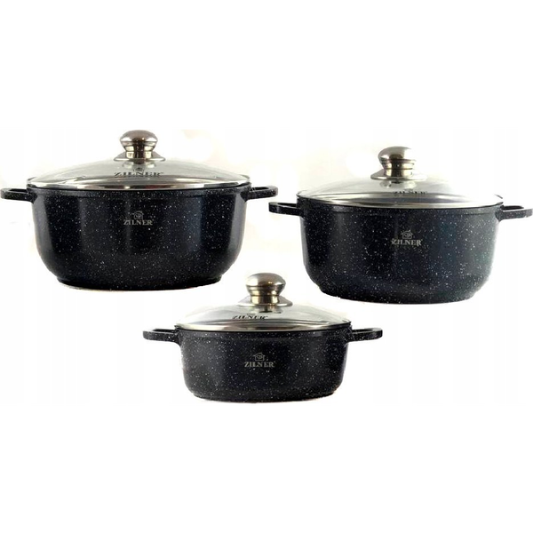 SET 3 LONČKOV IZ MARMORJA ZILNER ZL-7020