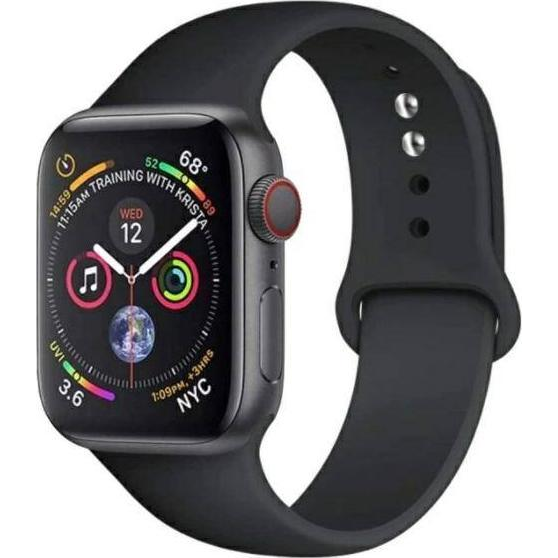 Beline Szilikon Okosóra Szíj Apple Watch 4/5/6/7/SE 42/44/45mm Fekete (5904422914295)