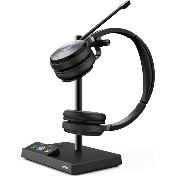 Yealink WH62 Dual Teams Слушалки Безжичен Лента за глава Офис/Център за обаждания Микро-USB Стойка за зареждане Черен