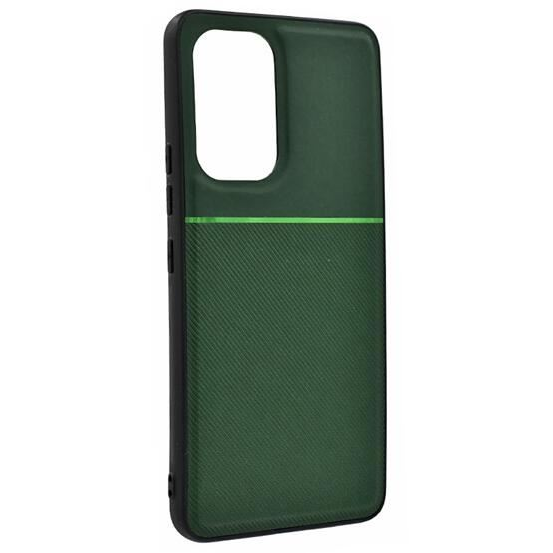 Gigapack Samsung Galaxy A53 (SM-A536) 5G mágneses, bőr hatású, csíkos mintás tok sötétzöld (GP-130630) (GP-130630)