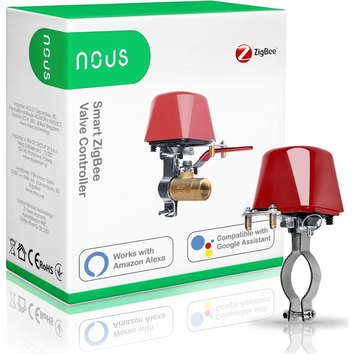 Nous Lz3 Tuya Zigbee Okos Csapelzáró Motor (LZ3)