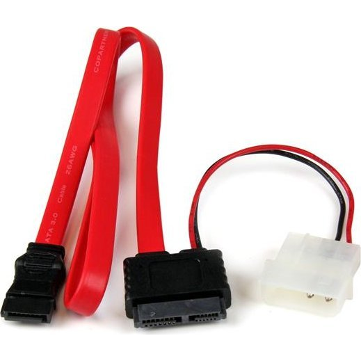 StarTech.com SLSATAF36 SATA-kabel 0,9144 m SATA 13-pin SATA 7-pin + Molex (4-pin) Rood