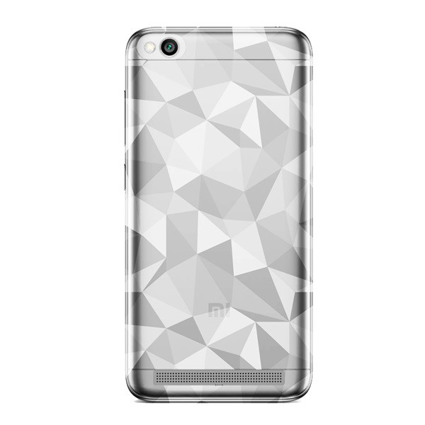 Szilikon telefonvédő (3D, gyémánt minta) ÁTLÁTSZÓ [Xiaomi Redmi 5A] (5996457774975)