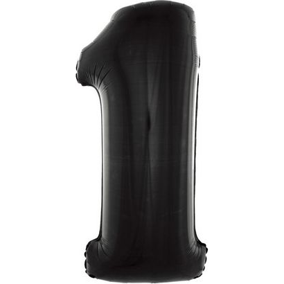 GoDan Balon foliowy "1" czarny 85cm