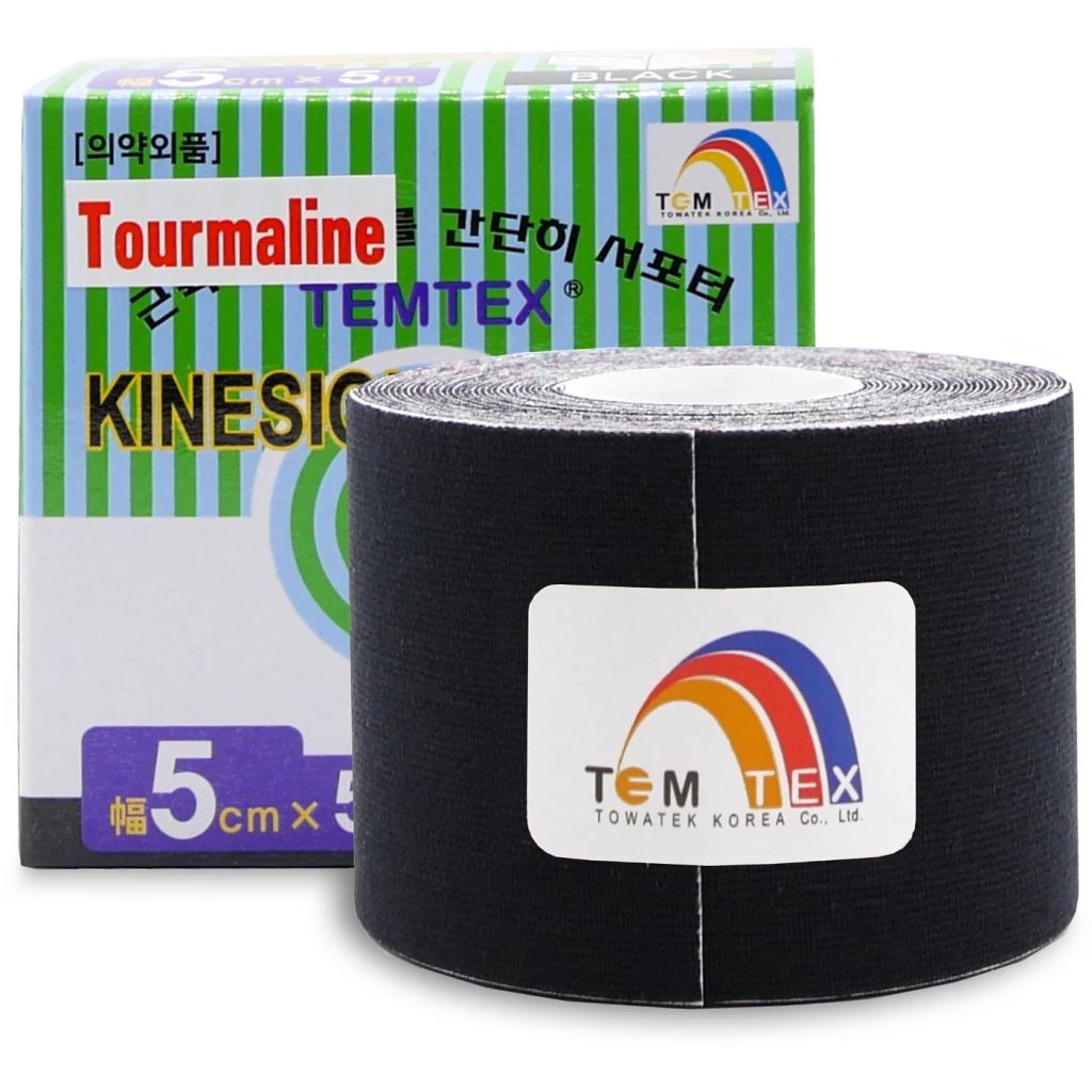 Temtex Tourmaline kineziológiai szalag fekete (8809095691078) (8809095691078)