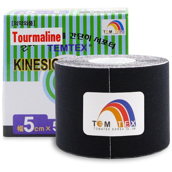 Temtex Tourmaline kineziológiai szalag fekete (8809095691078)