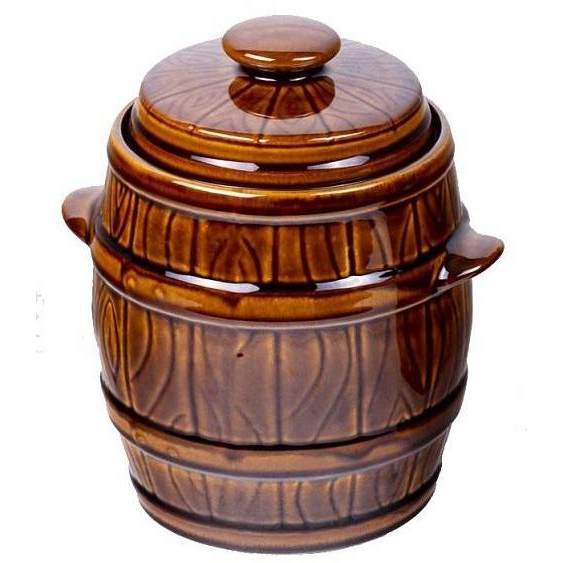 DuraHome Ceramic barrel with lid - farmhouse 3,5l (31044507)