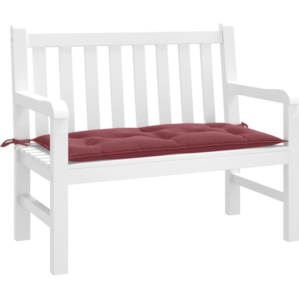 melange bordó szövet kerti padpárna 100 x 50 x 7 cm