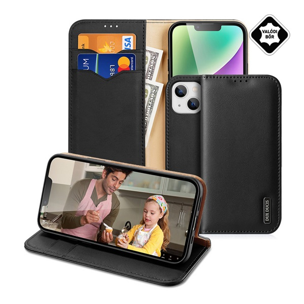 Dux Ducis Hivo Apple iPhone 15 Flip Tok - Fekete (GP-147050)