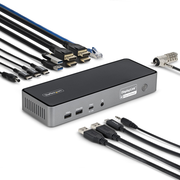 StarTech.com DK30C2DPEPRUE laptop dock & poortreplicator Bedraad USB 3.2 Gen 1 (3.1 Gen 1) Type-C Grijs