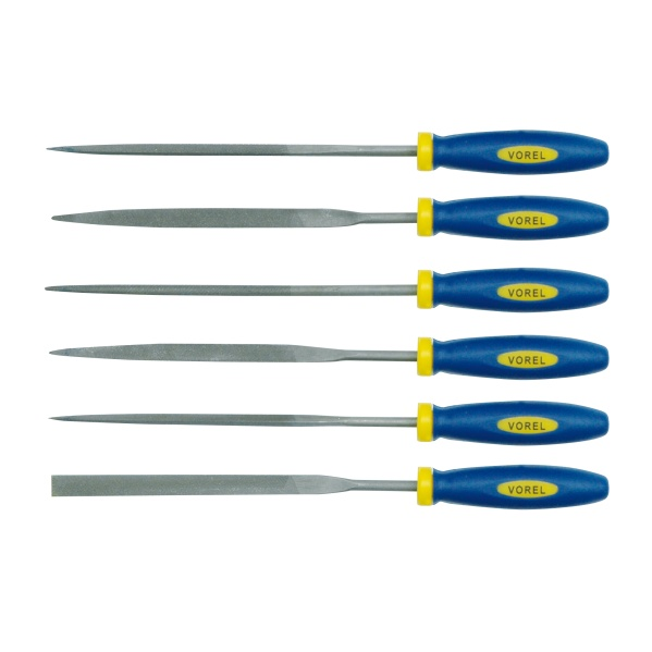 VOREL Tűreszelő készlet, 160 mm, 6 db, VOREL (25352)