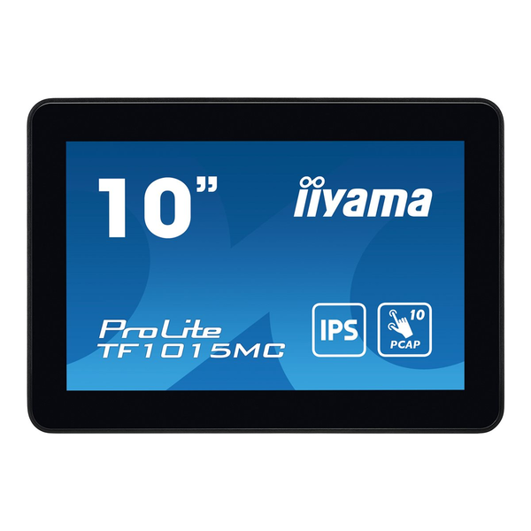 iiyama TF1015MC-B3 tartalomszolgáltató (signage) kijelző Interaktív síkképernyő 25,6 cm (10.1") LED 500 cd/m² HD Fekete Érintőképernyő