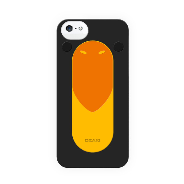 Ozaki OC554HM FaaGaa Hil Myna iPhone SE/5S/5 Tok + Kijelzővédő fólia - Fekete/Sárga (OC554HM)