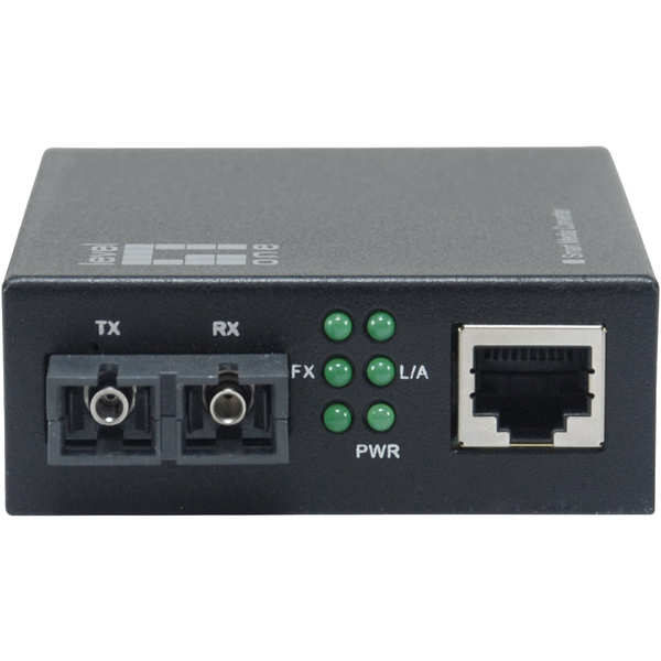 LevelOne GVM-2002 netværksomformer til medie 1000 Mbit/s 1310 nm Enkeltilstand Sort