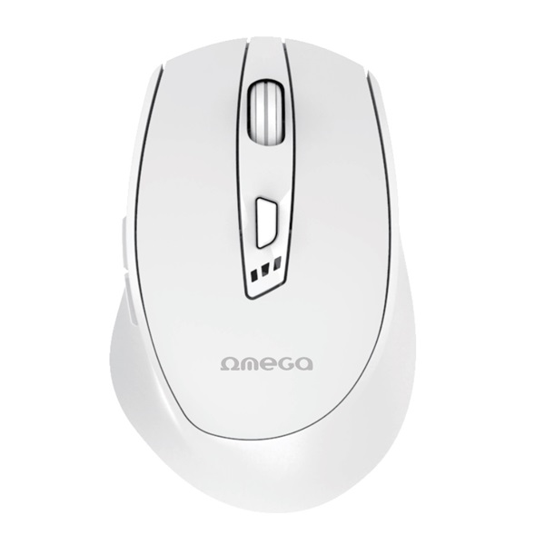 Mouse wireless OMEGA OMC529RWW Bluetooth 5.2, 2400 DPI, încărcare USB-C, alb