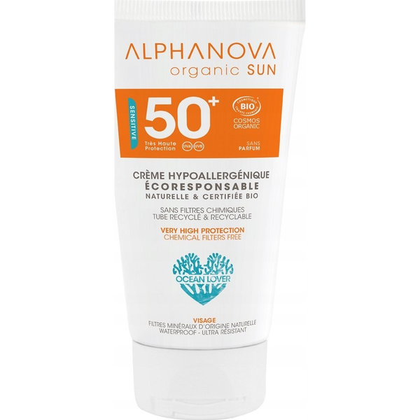 Protector Solar Facial Spf 50+ Hipoalergénico Alphanova 50 Ml.