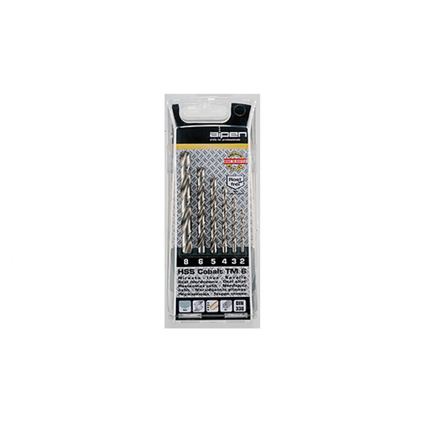 Комплект от 6 свредла за метал, Alpen, Steel, Silver
