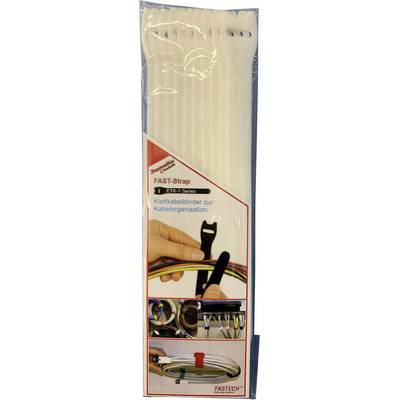 Tépőzáras kábelkötöző, 200 mm x 13 mm, White Fastech E1-2-010-B10, 10 db (E1-2-010-B10)