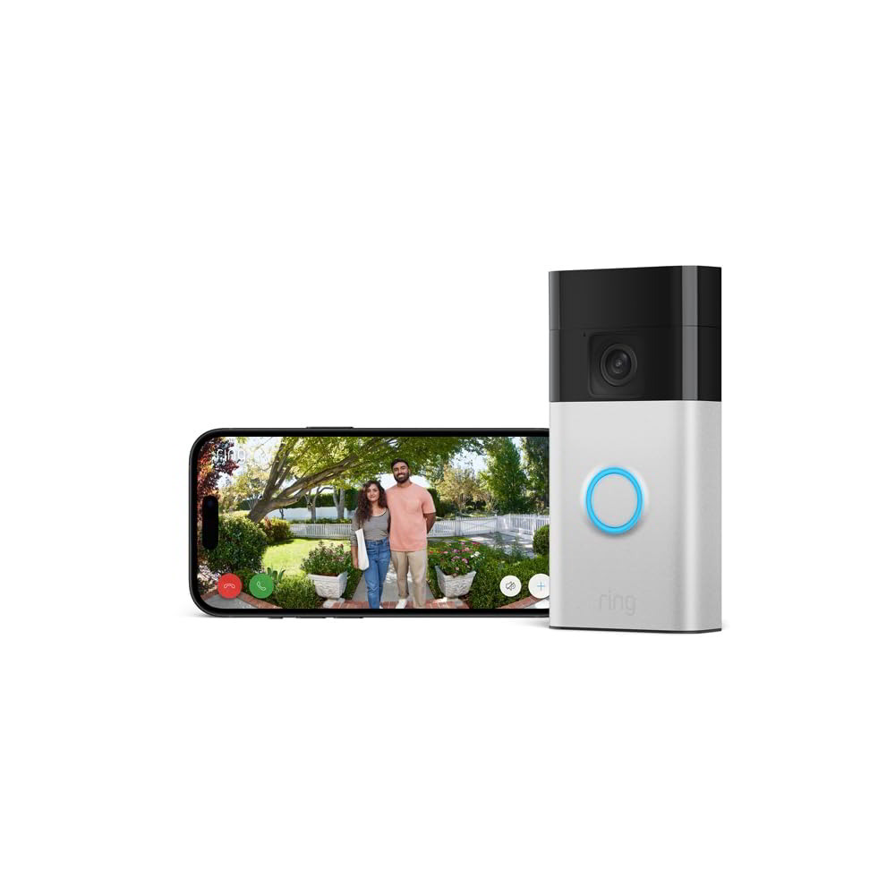 Amazon B0BZWQP9Z1 Ring Video Okos Ajtócsengő kaputelefon HD kamerával - Nikkel (B0BZWQP9Z1)