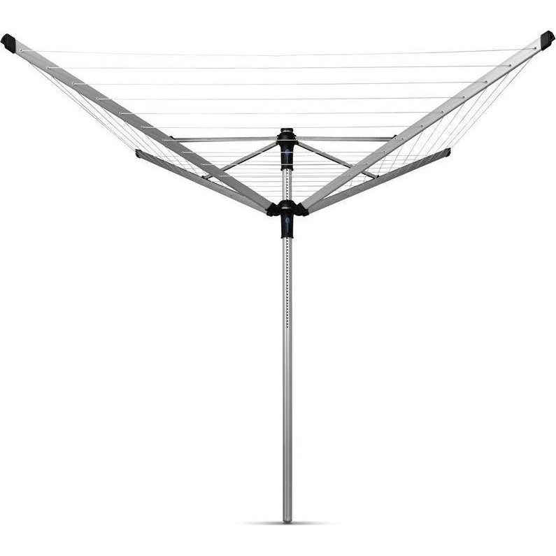 Brabantia Rotary Dryer Lift-O-Matic Advance kerti ruhaszárító 50m, forgatható, D=50mm, ultra könnyen állítható magasság, földbe szúrható, védőzsák, csipesztartó, metál szürke - 100246 (100246)