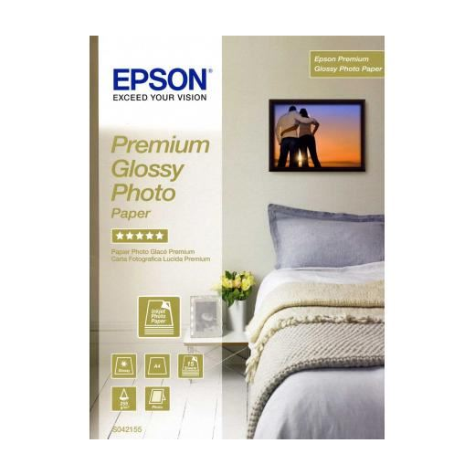 Epson A/4 Prémium Fényes Fotópapír 2x15lap 255g (C13S042169) (C13S042169)