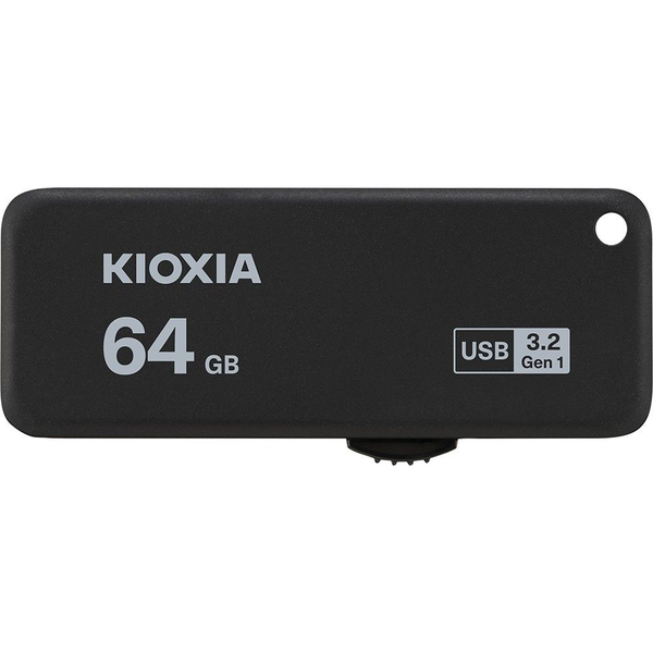 Kioxia Yamabiko U365 USB памет, 64GB, USB 3.2, LU365K064GG4, черен