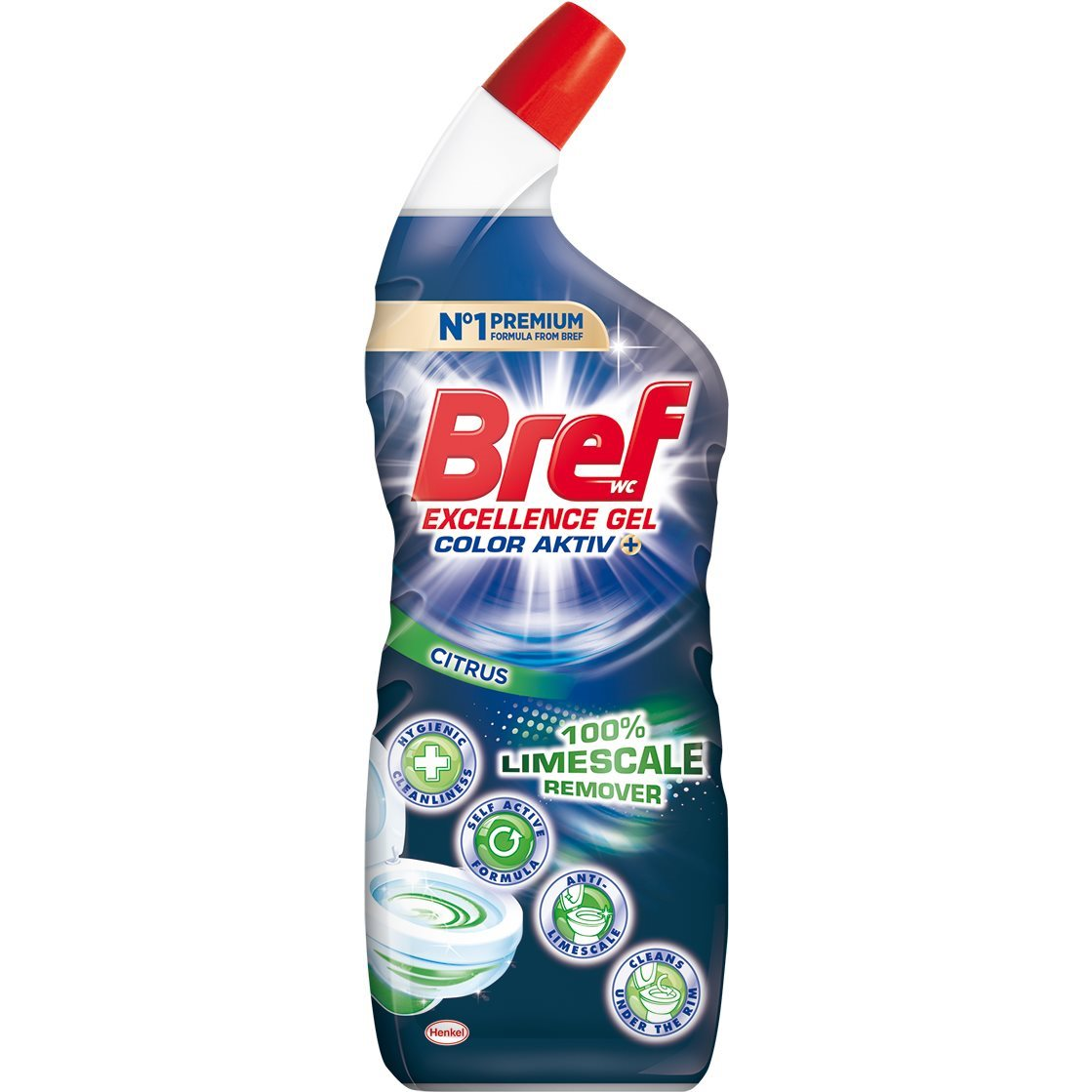 Bref Excellence Gel Color Aktiv+ Citrus WC tisztító 700 ml (9000101310597)