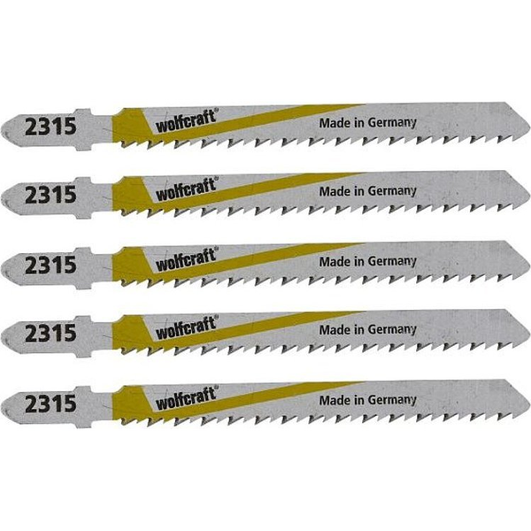 Fűrészlap szúrófűrészhez HSS (fához/műanyaghoz), vágó hossz: 75 mm, 5 db, Wolfcraft 2365000
