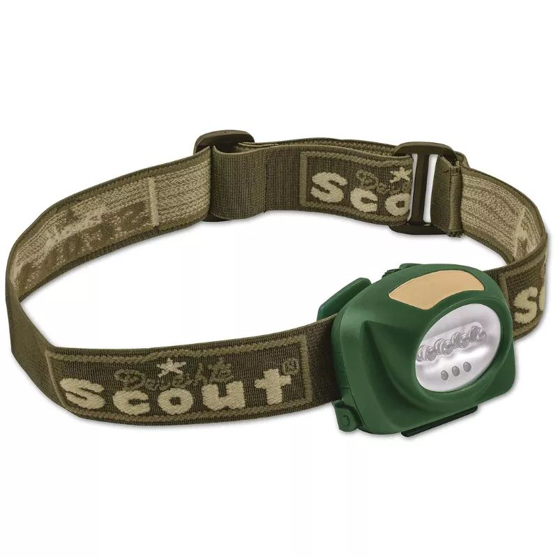 Scout Fejlámpa LED fénnyel - Zöld (225295)
