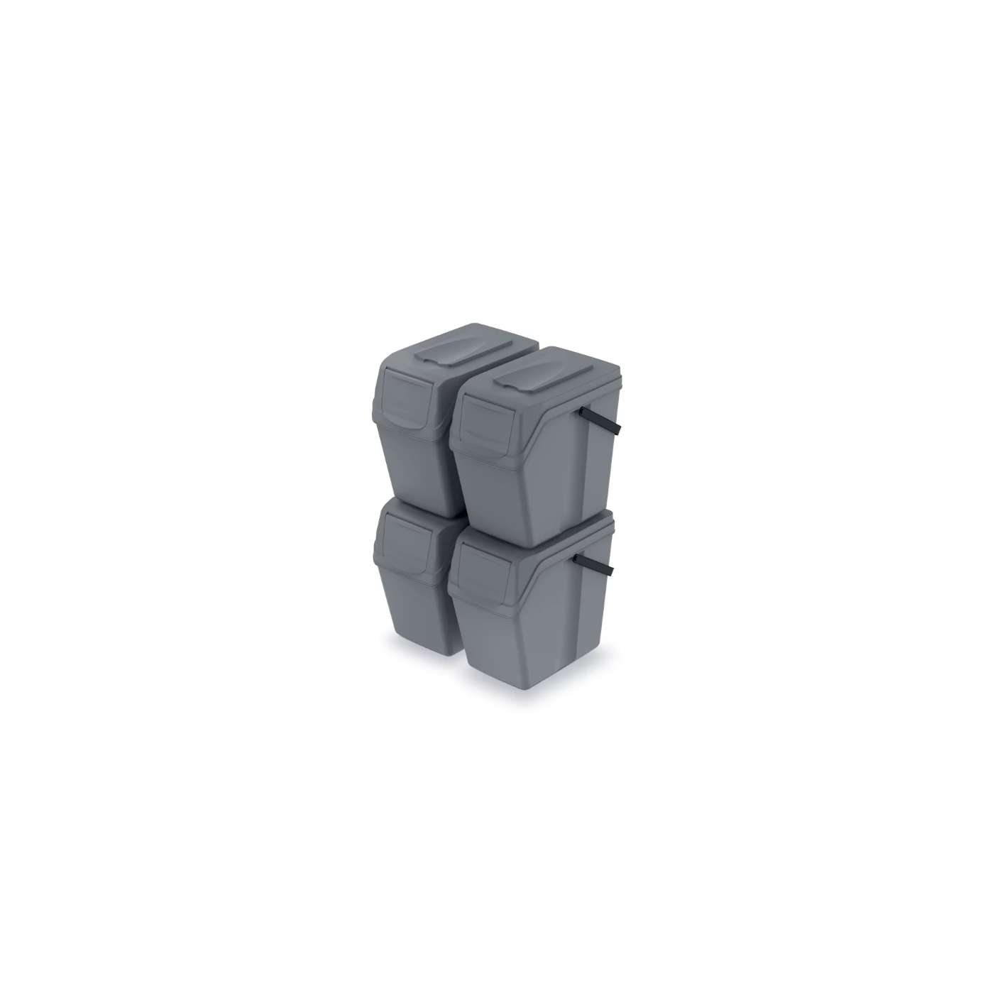 Sortibox 4x25 L Szelektív Hulladékgyűjtő Rendszer Szett Szürke (ISWB25S4-405U)