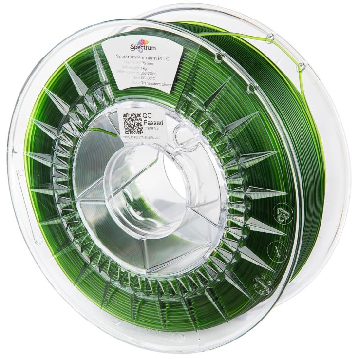 Spectrum Premium PCTG 1,75 mm, Transparent Green, 1 kg (80735)