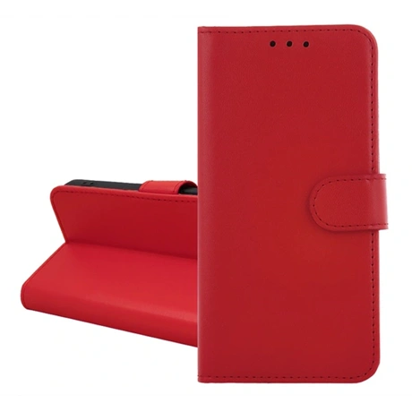 Tok álló, bőr hatású (FLIP, oldalra nyíló, kártyazseb, asztali tartó) PIROS Apple iPhone 17 "Gigapack csomagolás" (GP-173761)