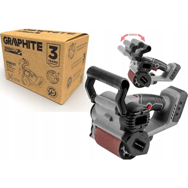 GRAPHITE 58GE137 Akkus Szénkefementes Hengeres Síkcsiszológép, Energy+, 18V