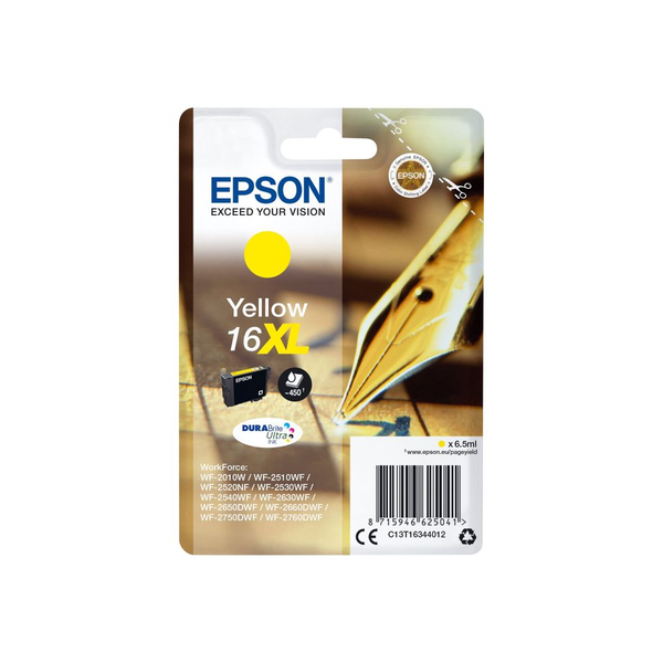 Epson Pen and crossword C13T16344012 blækpatron 1 stk Original Højt (XL) udbytte Gul