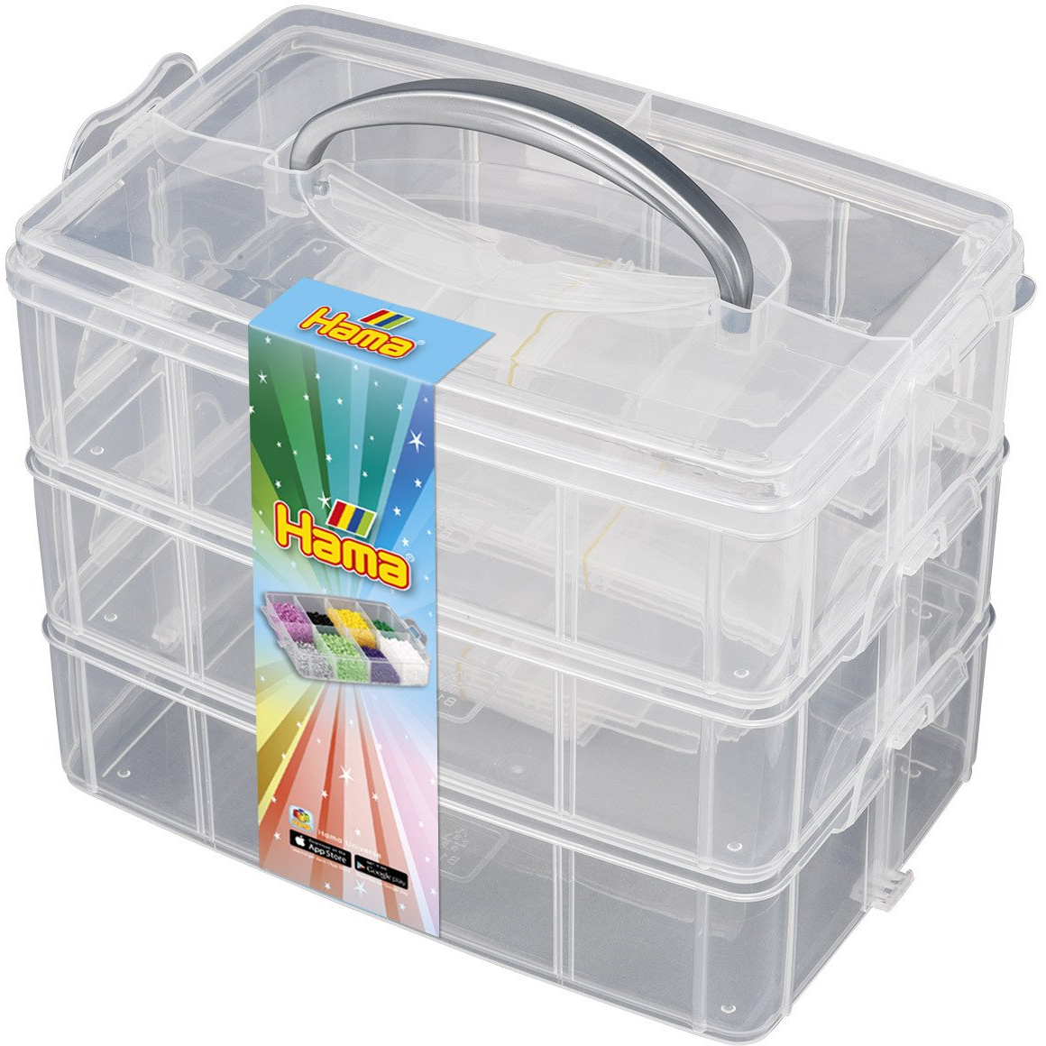 Hama nagy vasalható gyöngy szortírozó, tároló 3 szintes (6750) (028178067502)