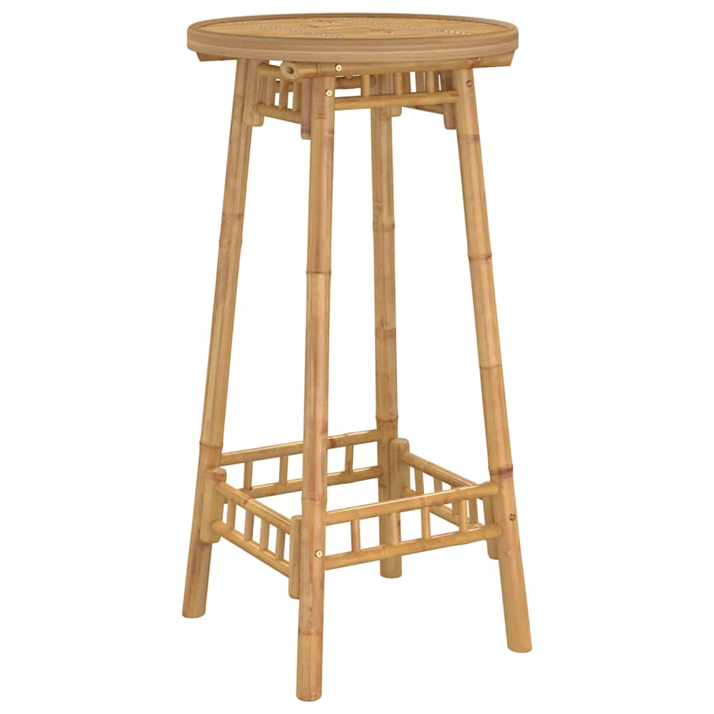 bambusz kültéri bárasztal kerek Ø55x100 cm (4108230)