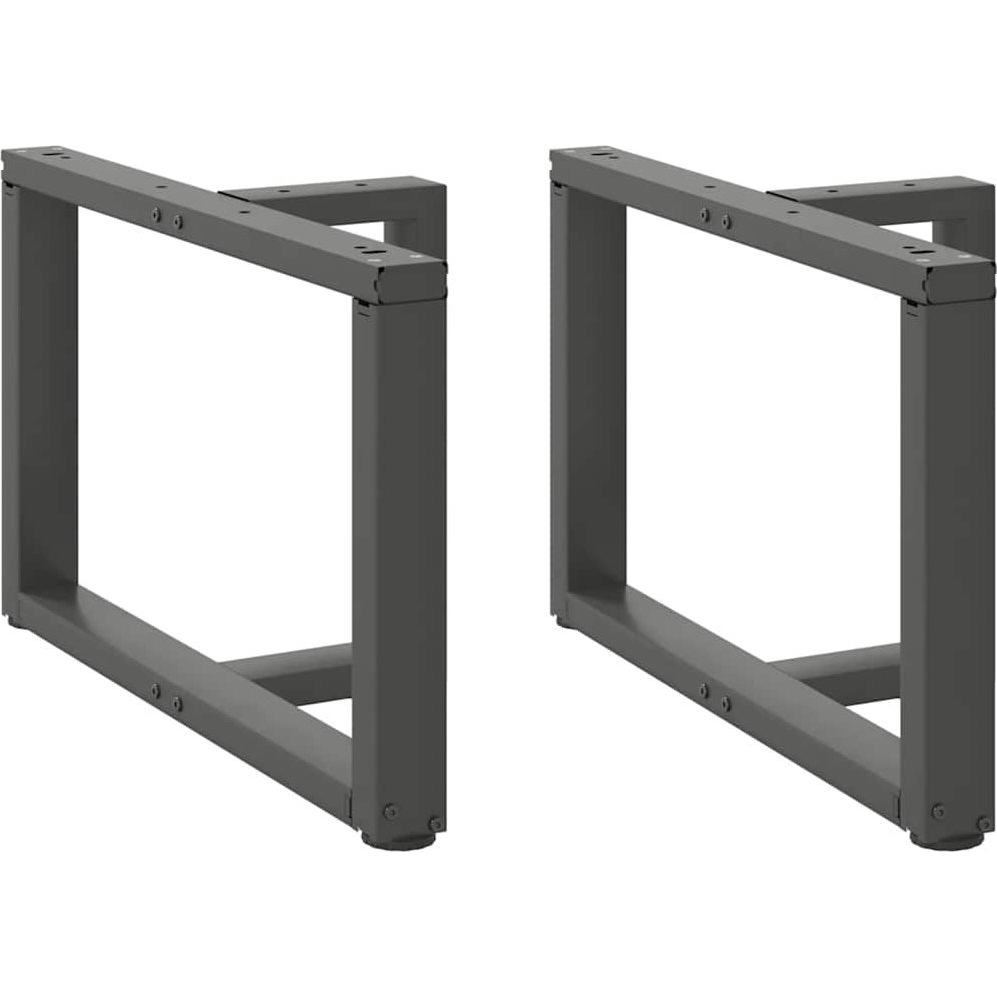 2 db antracit acél dohányzóasztal lábak T-alakú 60x25x(42-43)cm (4013034)