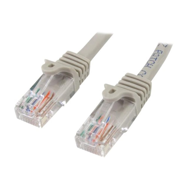 StarTech.com 45PAT2MGR netværkskabel Grå 2 m Cat5e U/UTP (UTP)