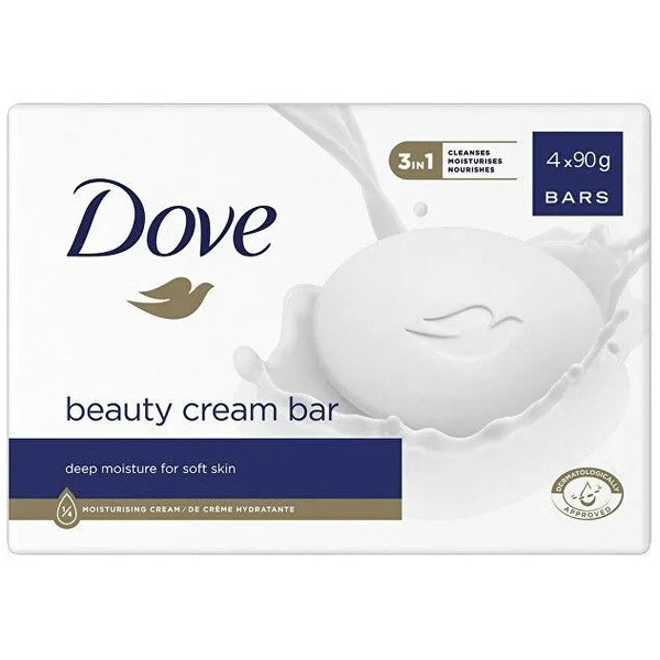 Dove Tuhé mýdlo Original 90g x 4 ks