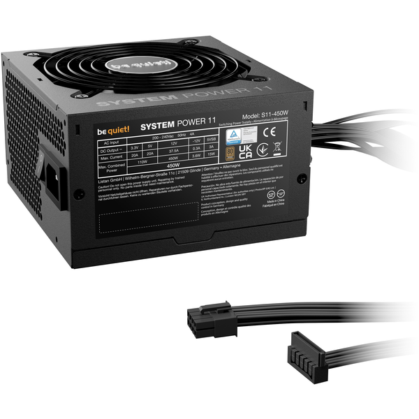 be quiet! System Power 11 450W μονάδα τροφοδοσίας 20+4 pin ATX ATX Μαύρος (Μαύρο)