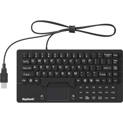 KeySonic KSK-5031IN tastatur Universel USB QWERTY UK engelsk Sort