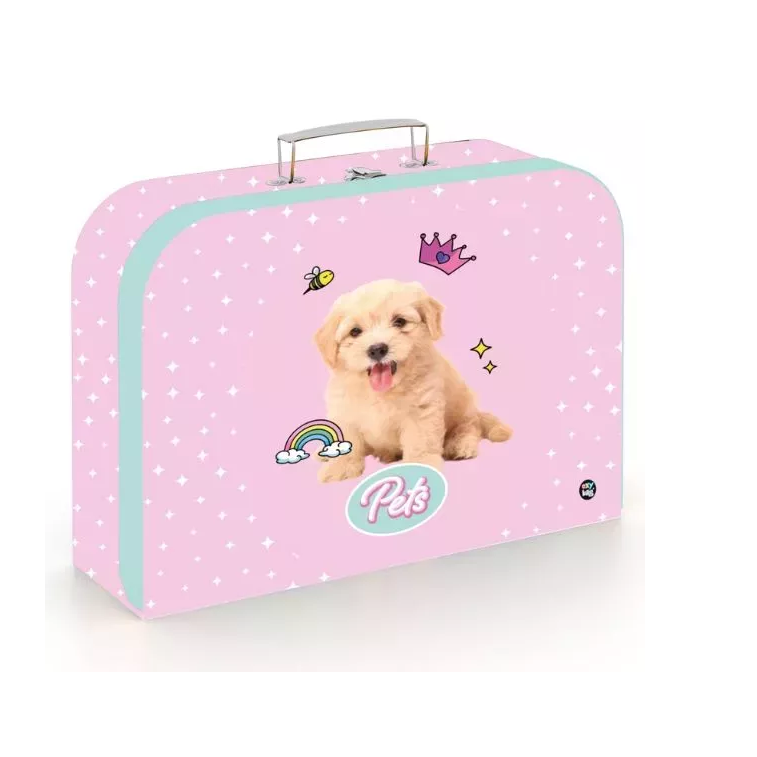 Oxybag Kiskutya mintás tárolóbőrönd 10 x 34 x 23 cm - Rózsaszín/Mintás (66624)