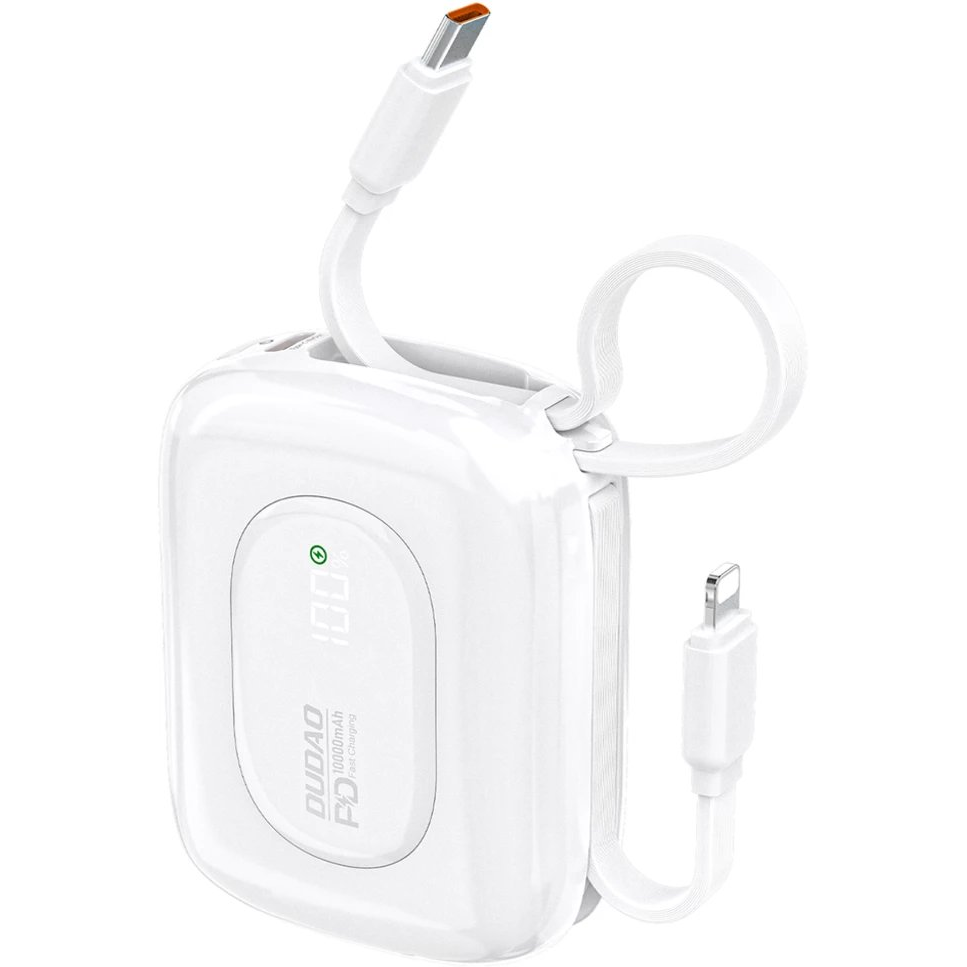 Външна батерия Dudao K32 10 000 mAh, бяла